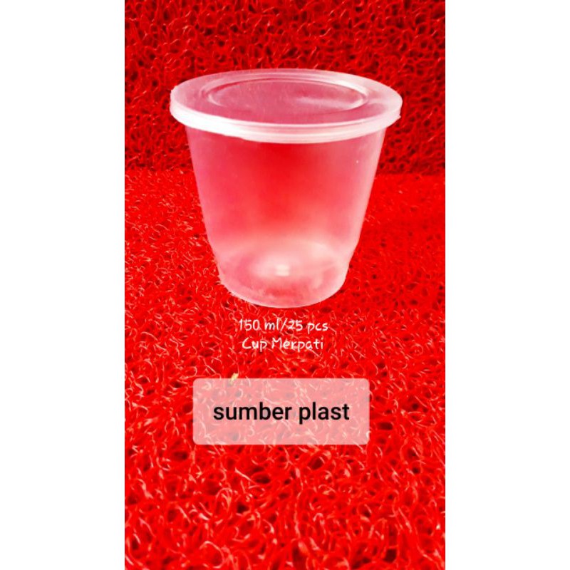Cup puding gelas merpati 150ml/tempat puding/gelas plastik