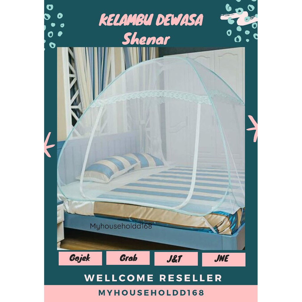 SHENAR -  KELAMBU BUTTERFLY 180X200 DAN 200X200 BAWAH BOLONG 4 SUDUT ADA KARET / KELAMBU TENDA