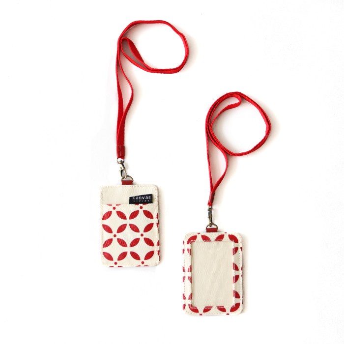 

Id Lanyard Kawung Red Canvas Living 094