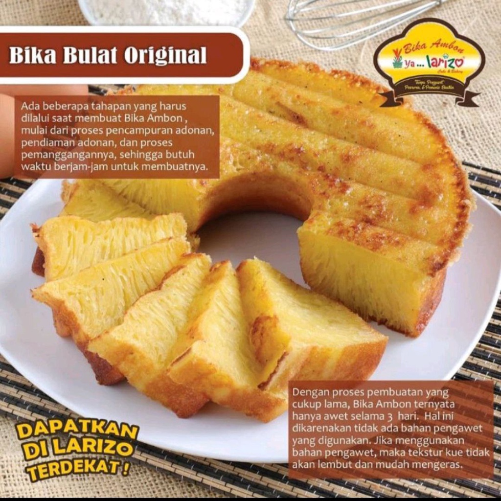 

BIKA AMBON LARIZO ORIGINAL BULAT / OLEH-OLEH KHAS JOGJA (FREE BUBBLE WRAP)