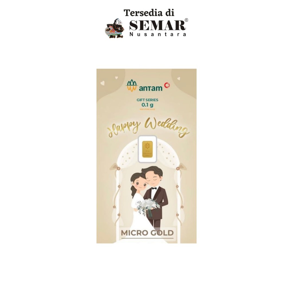 Logam Mulia Antam Micro Happy Wedding Gold Emas Batangan Semar Nusantara