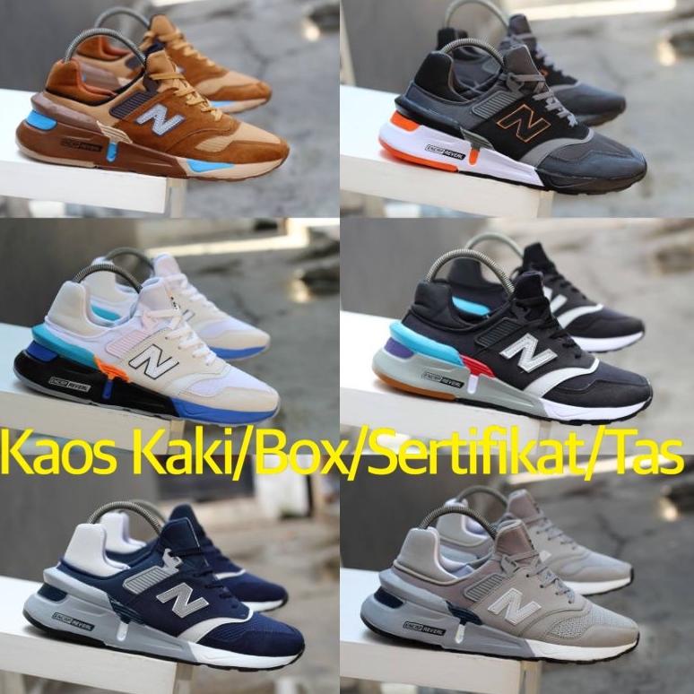 Sepatu Sneakers Running Pria 997s Brown Grey Orange Black Blue White Navy Grey Full white Black Impo