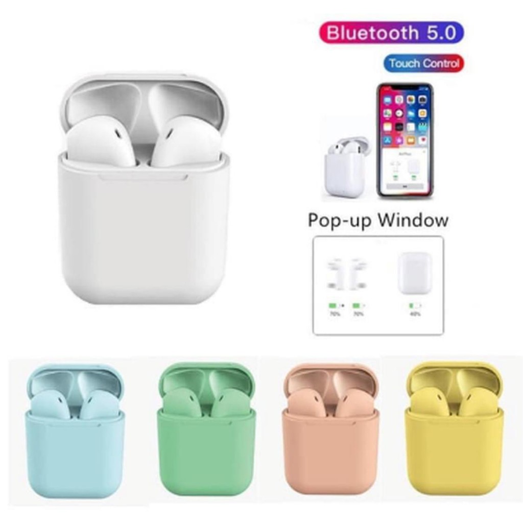 II12 Macaron Handsfree Bluetooth Wireless Extra Bass Auto