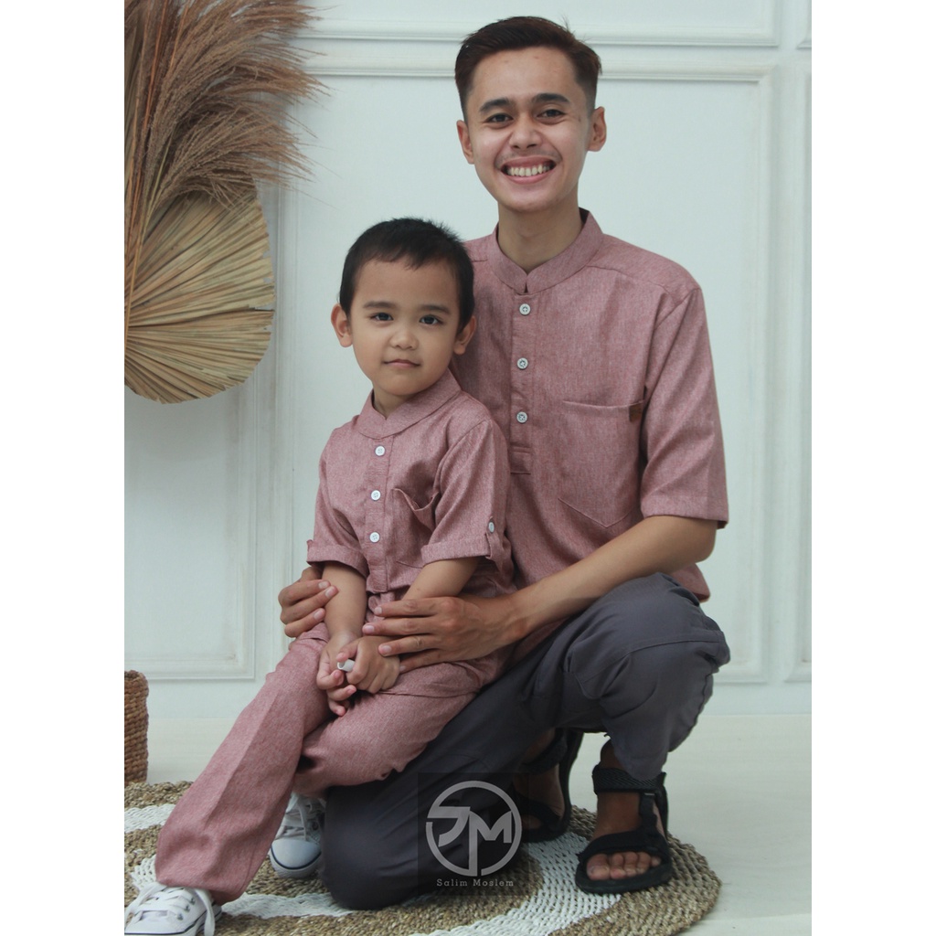 Salim_Moslem Koko Anak Laki-Laki | Koko Set Anak | Baju Setelan Anak Laki-laki | Katun Madina 1-12 tahun