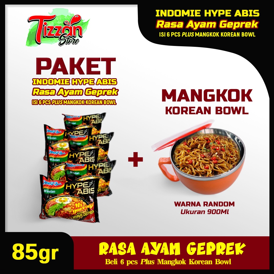 

Paket Indomie Hype Abis Ayam Geprek 6 Pcs Bonus Mangkok Korean Bowl Premium 900 Ml