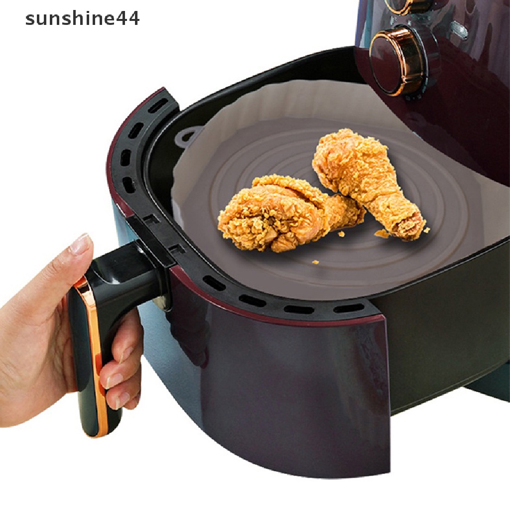 Sunshine Nampan Silikon Anti Lengket Ukuran 18cm Untuk Air Fryer / Oven