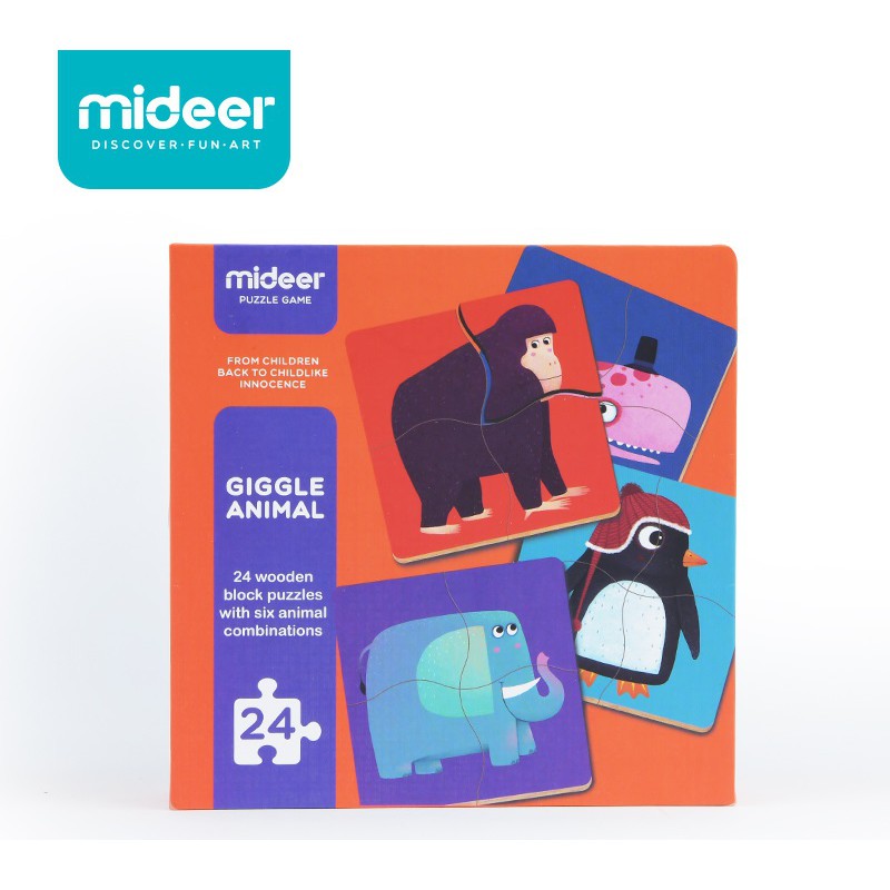 TweedyToys - Mideer Wooden Puzzle (Giggle Animals / Busy Traffic)