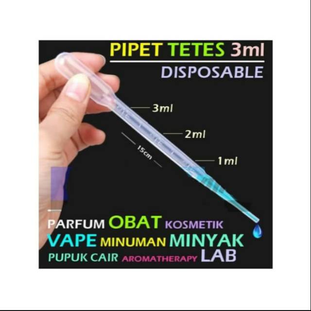 Pipet Tetes Plastik / Pipet Lab Laboratorium 3 ml