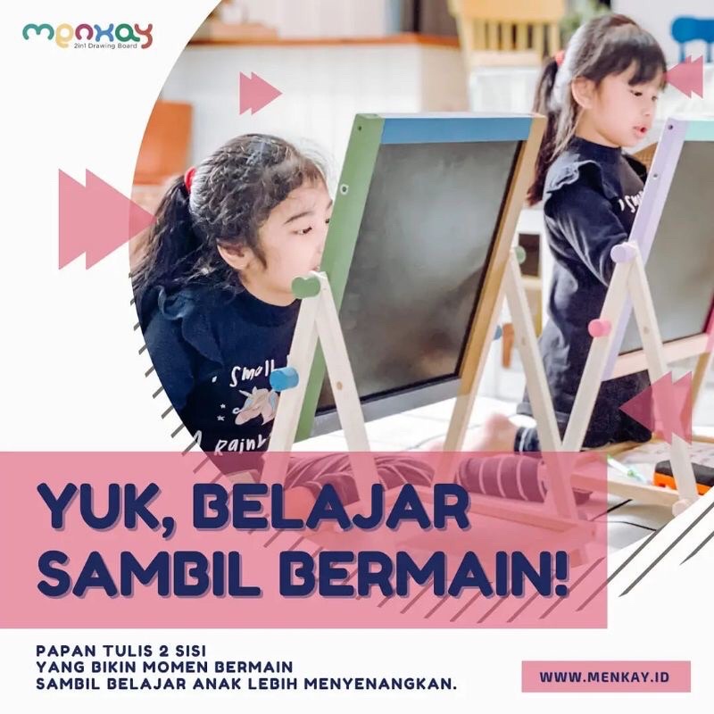 Papan Tulis Menkay drawing Board 2in1