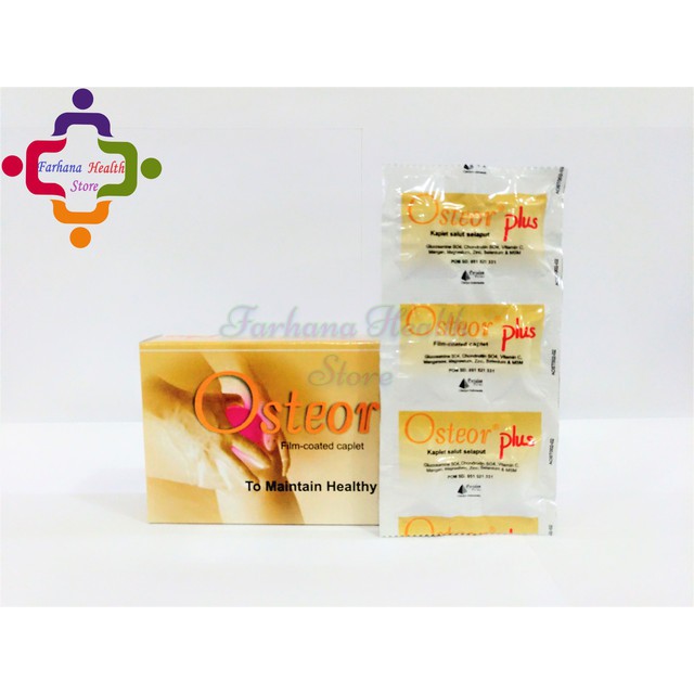 Original Osteor Plus 6 Kaplet / Suplemen Tulang dan Sendi Paten