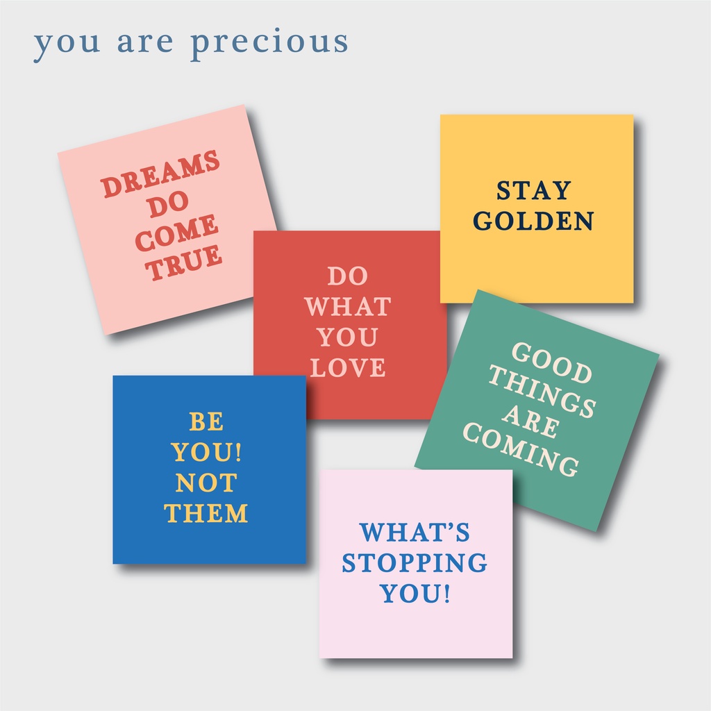 Retro Set Stickers / Wording / Quotes / Aesthetic / Cute / Bujo Sticker