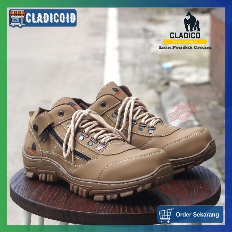 Sepatu Safety Pendek Pria Original Kerja Lapangan Proyek Outdoor Hiking Touring Cladico Lion Low