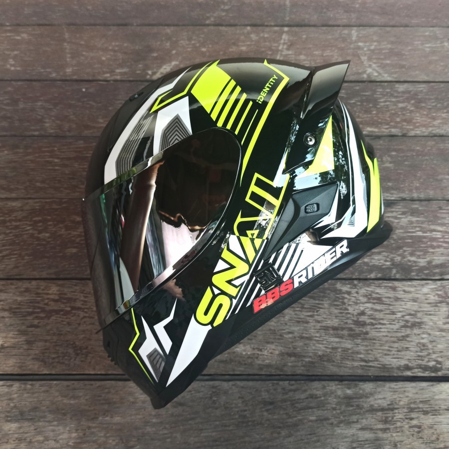 Helm Snail FFS1 Identity Black yellow fluo