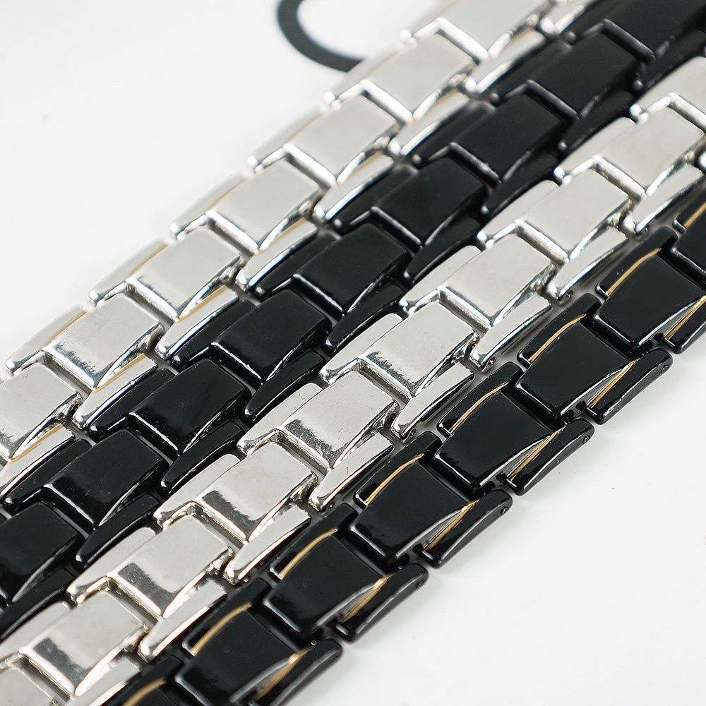 [ New Mens  Black Gold Punk Stainless Steel  Bracelet Bangle  ] [  Twisted Magnetic Bracelet ]