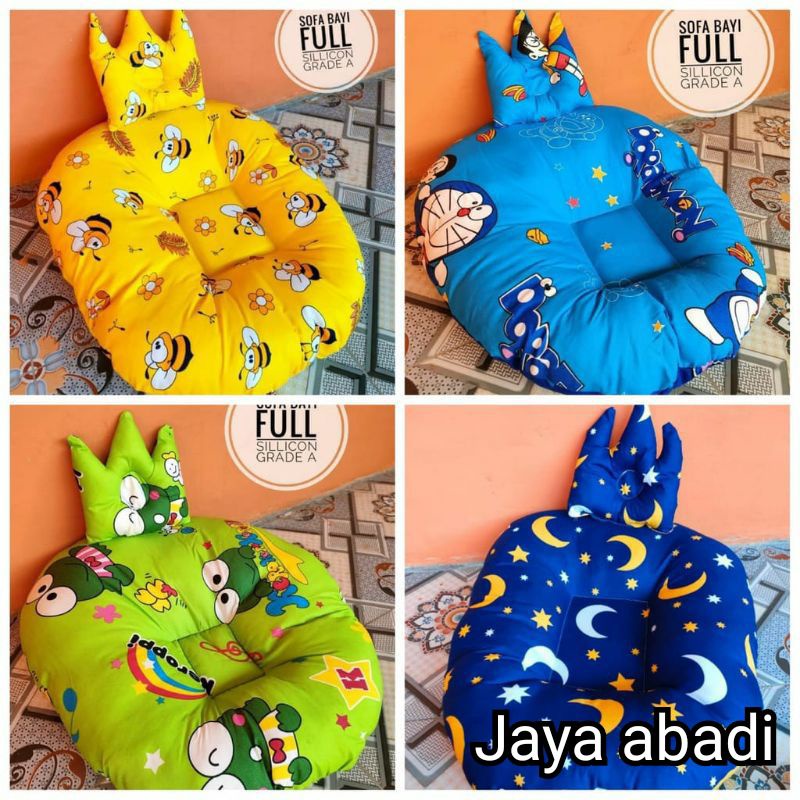 ( SILIKON ) SOFA BAYI MULTIFUNGSI /SOFA BAYI MAHKOTA / SOFA BAYI 2 in 1 / SOFA BAYI + BANTAL / BABY LOUNGER /SOFA BAYI MURAH / KASUR BAYI MURAH /