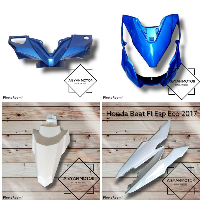 Bodi Halus Honda Beat FI ESP ECO Warna Biru Putih