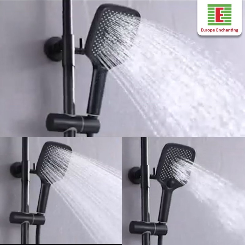 Shower Set Black Design Europe Enchanting E1696 Piano Series