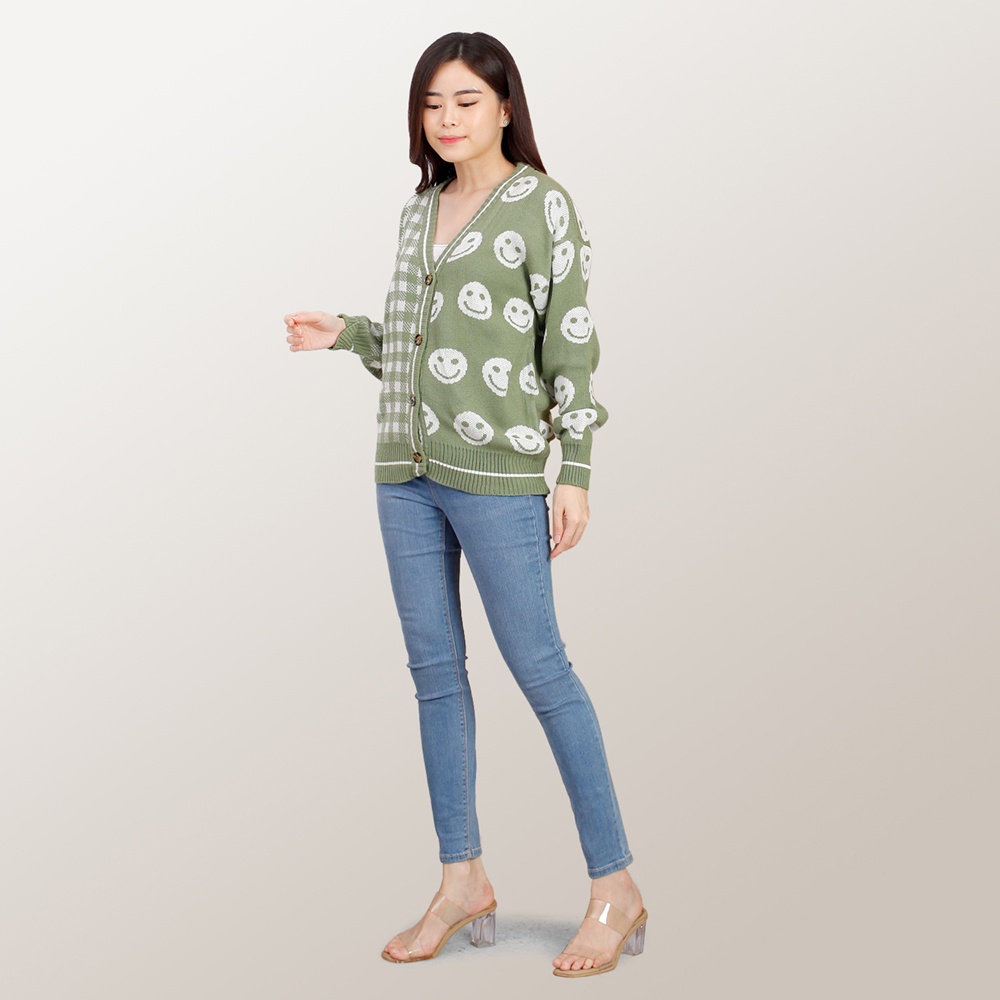 Cardigan Rajut Knitting lengan panjang wanita gaya korea - XSHOP Cardismile