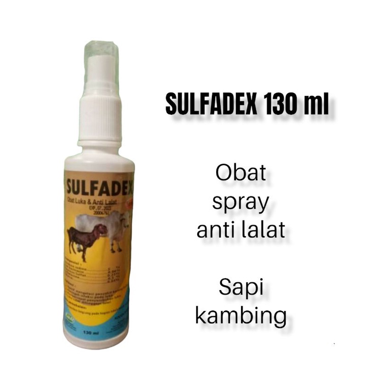 sulfadex 130 ml obat Semprot luka anti lalat sapi kambing penyakit PMK
