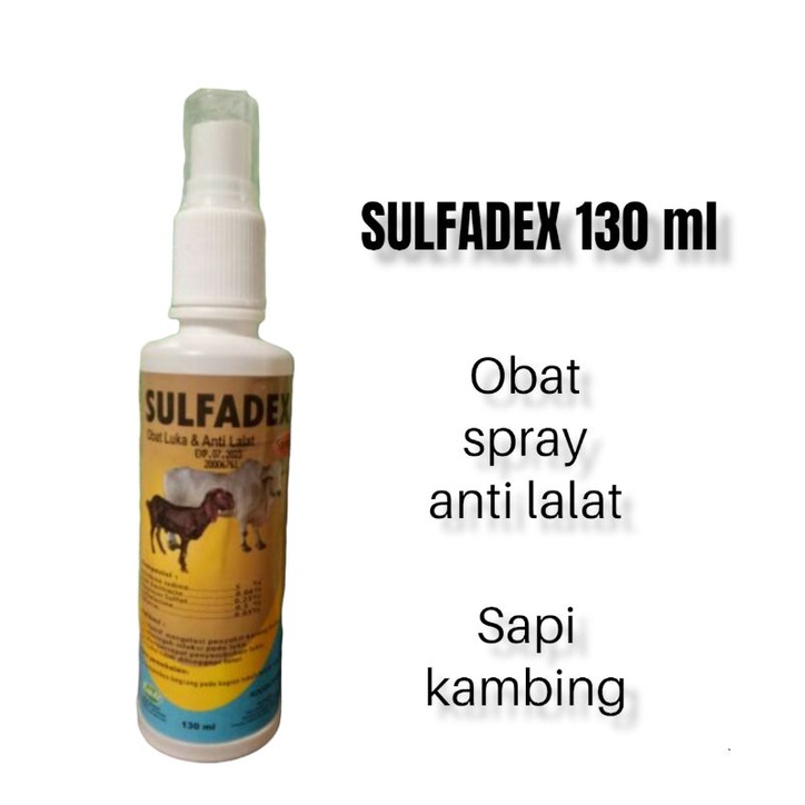 sulfadex 130 ml obat Semprot luka anti lalat sapi kambing penyakit PMK