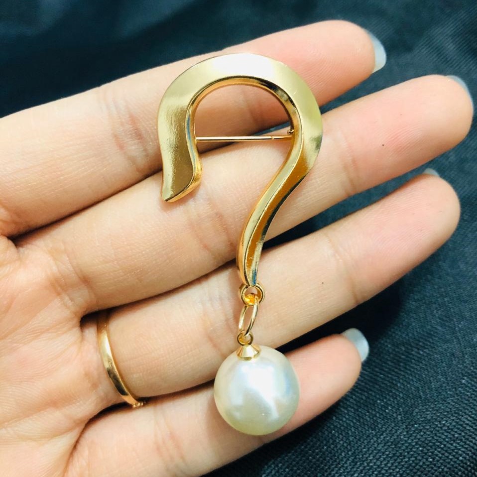 OSM - F490 Mutiara Bros Korea Berlian / Bros Pin Pearl / Brooch Mutiara Wanita / Aksesoris Fashion-F490 B16