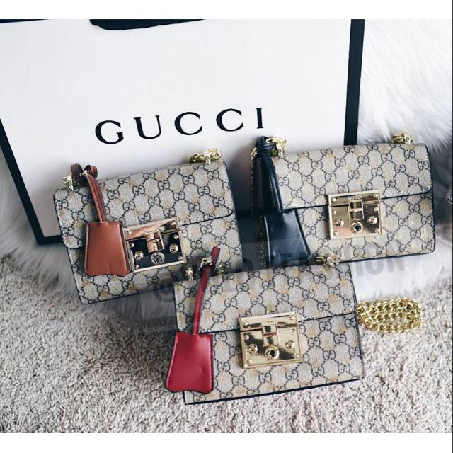 Gucci Padlock Small GG Bees Shoulder Bag