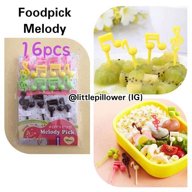 Food Pick Melody/ Foodpick/ Tusuk Buah Bento/Tusukan Bento Bekal Anak
