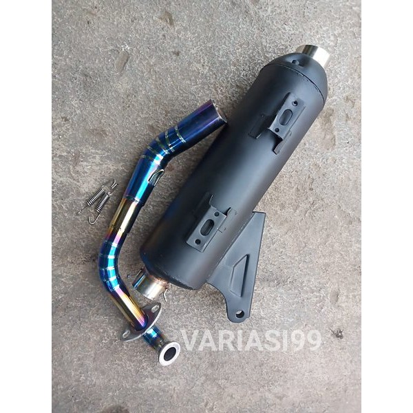 KNALPOT TSUKIGI BEAT SCOOPY STANDAR RACING WRC CSR LEHER BLUE