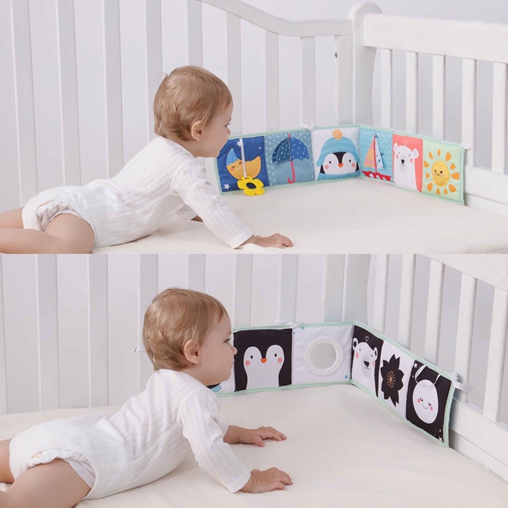 PINGUIN HANGING BED ACTIVITY | buku kain bayi | bumper baby box bayi