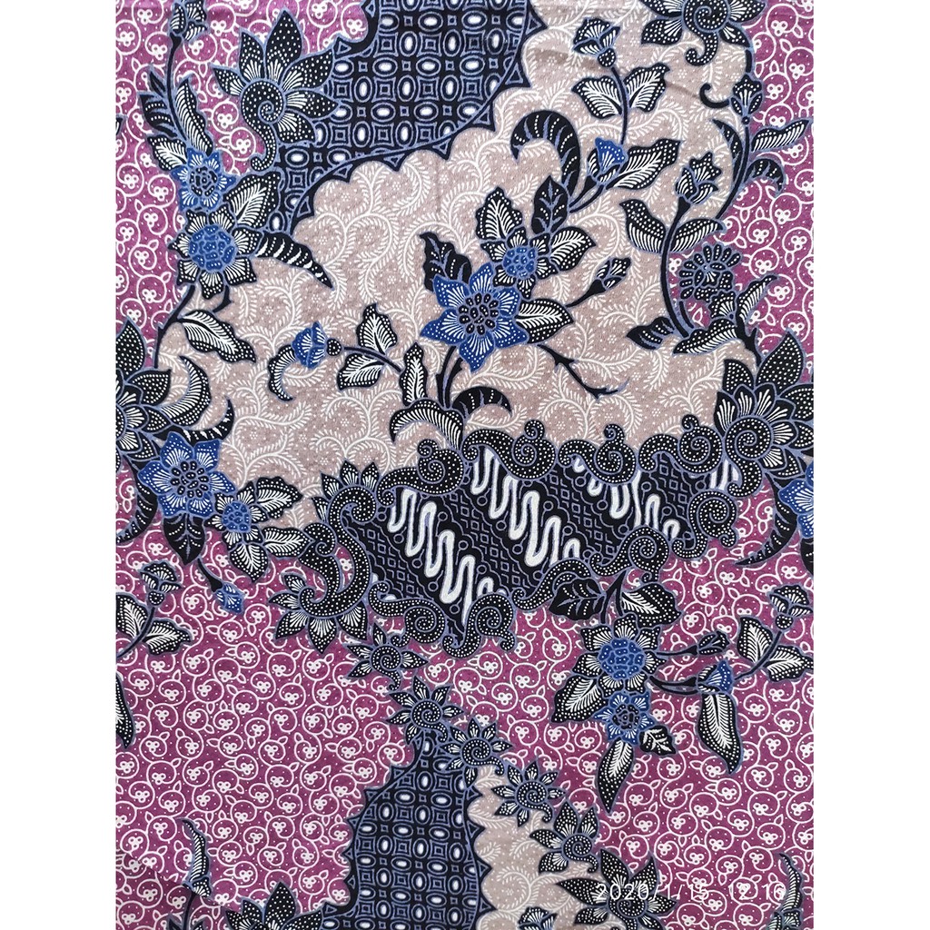 Kain Batik Katun Dobby Sarini 5284 Var2 Abu Ungu