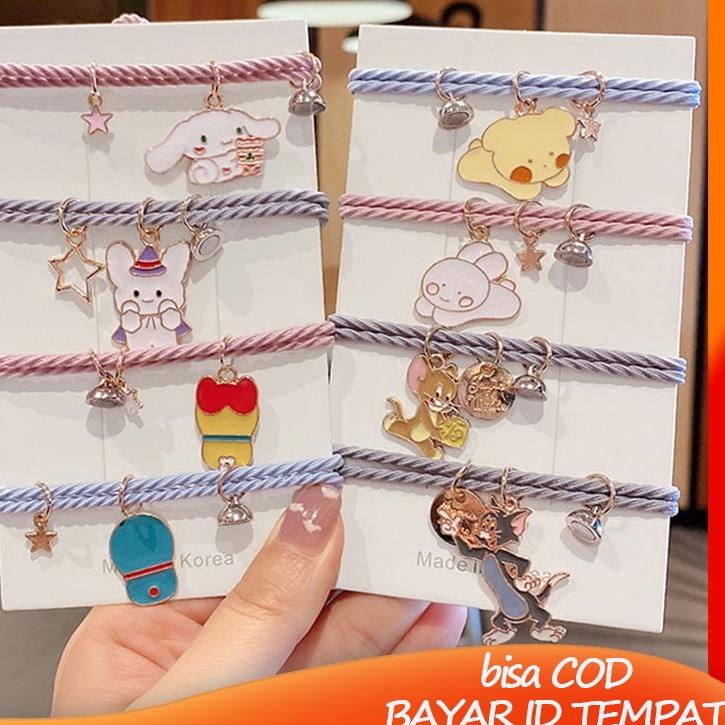 Harga Terbaik 【YESido☀️COD】2 Pcs Gelang Kuromi-Melody Wanita Korea Anti Karat Tali Karet Magnet Desa