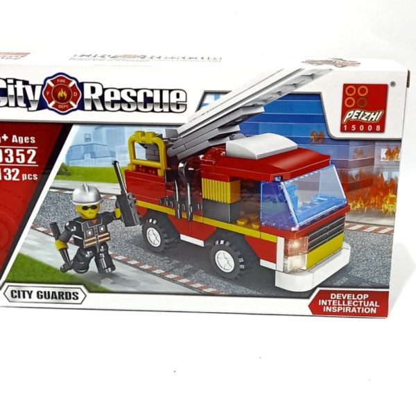 Jual city rescue 0352 mainan edukatif lego pemadam kebakaran Murah