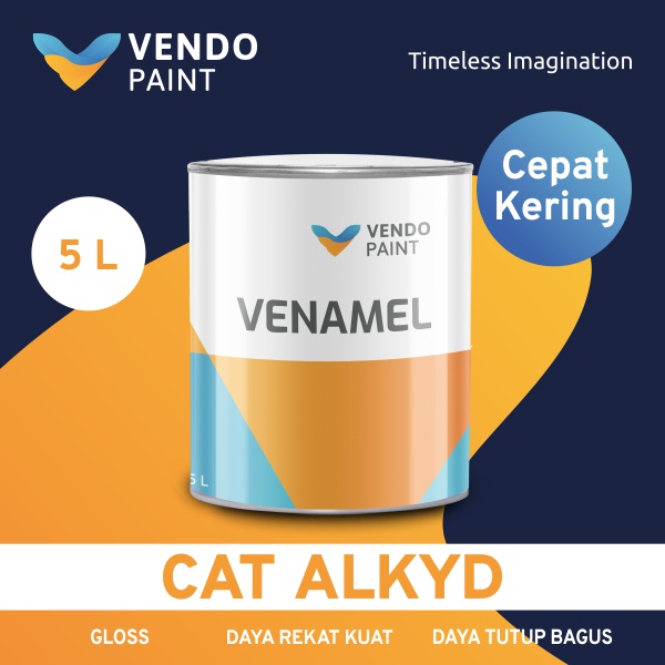 Vendopaint Cat Kayu dan Besi Venamel 5 L - Cepat Kering