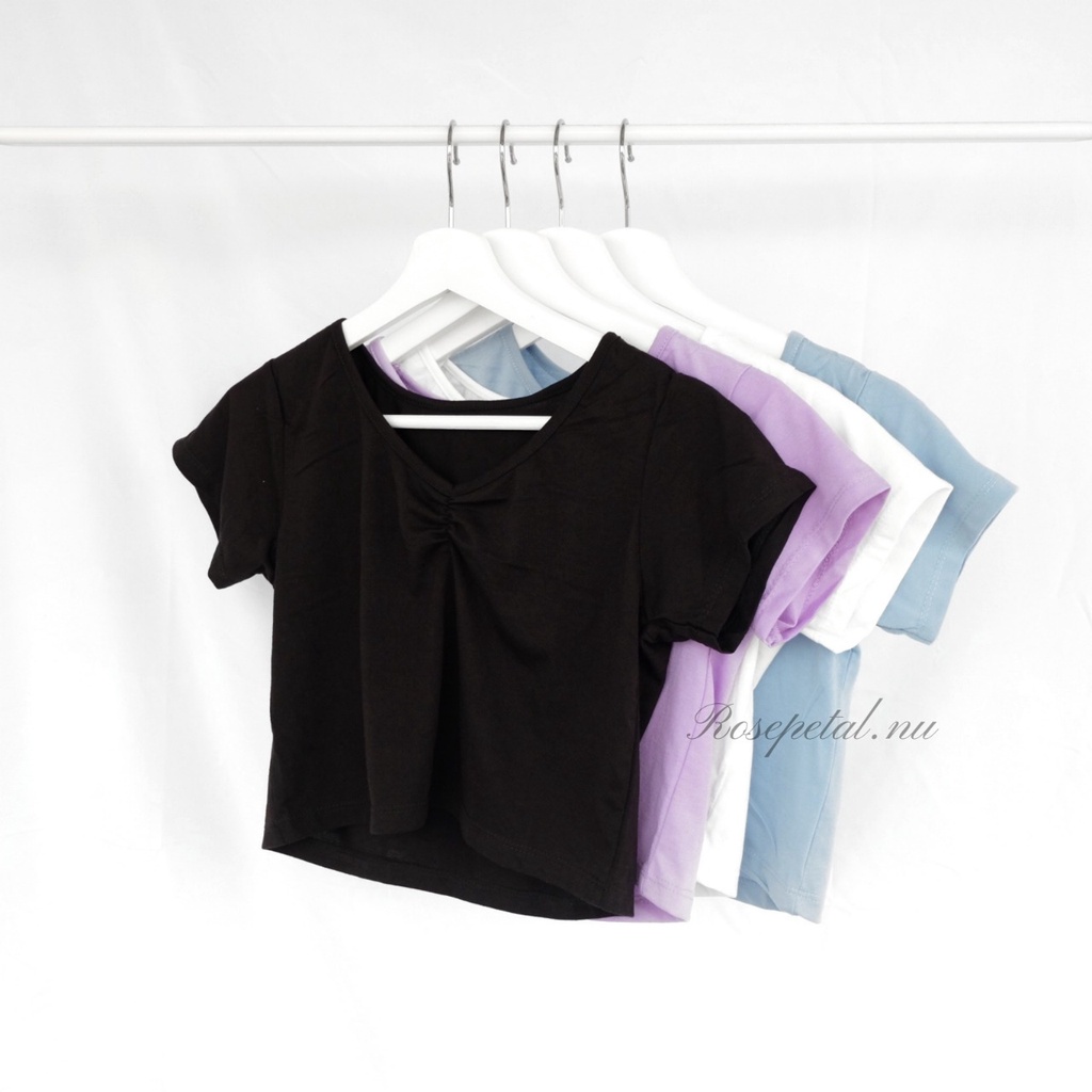 SALE Seza Ribbon Crop Top / Crop top / Baju Crop / Crop Tee / Kaos Wanita / Baju Pita / Baju Korea