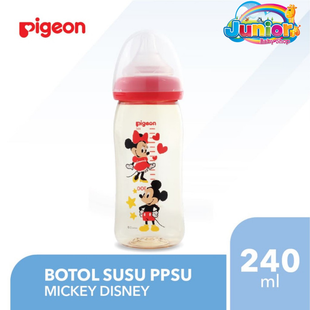 Pigeon Botol PPSU Mickey W/P-Plus Nip 160ml/240 ml