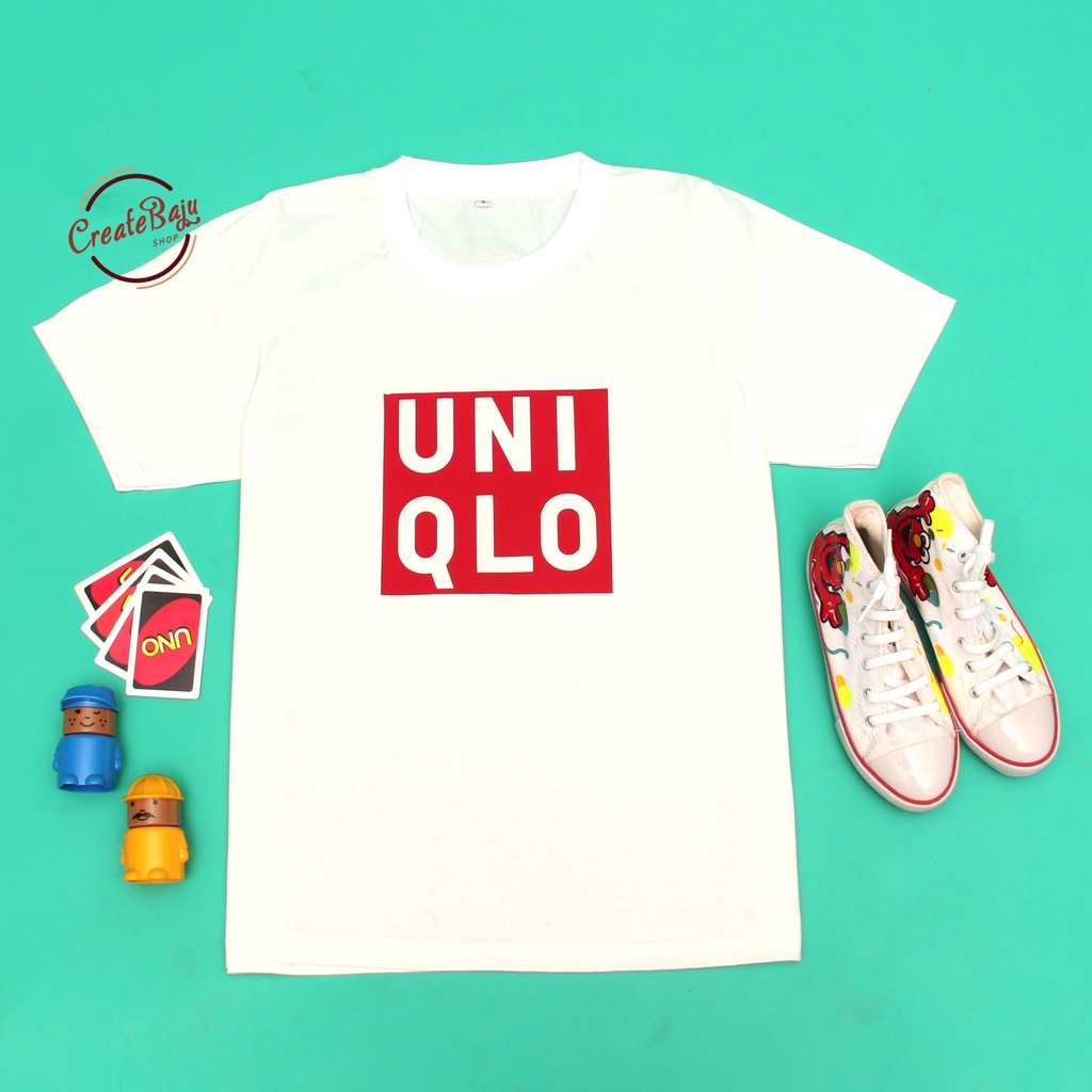 CUSTOM KAOS POLOS DEWASA UNIQLO LENGAN PENDEK S - XL KAOS OBLONG TSHIRT DEWASA