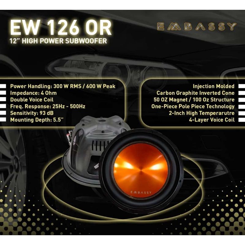 Subwoofer 12inch Embassy Ew126