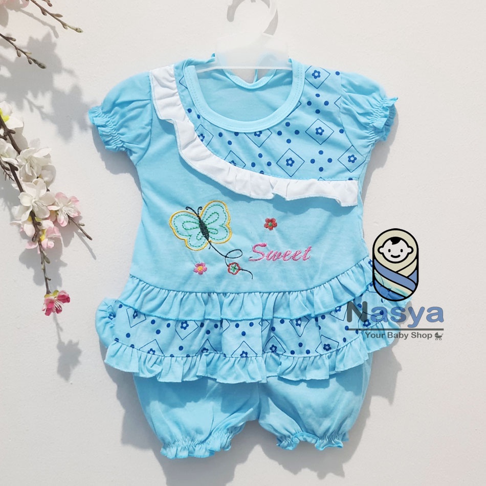 [N-038] Baju Setelan Bayi New Born / Setelan sehari-hari anak perempuan (0-6 bulan)