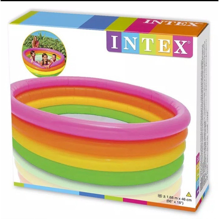 KOLAM RENANG INTEX UKURAN JUMBO 168X46 CM KOLAM RENANG ANAK ANAK KOLAM RENANG BELAJAR BERENANG