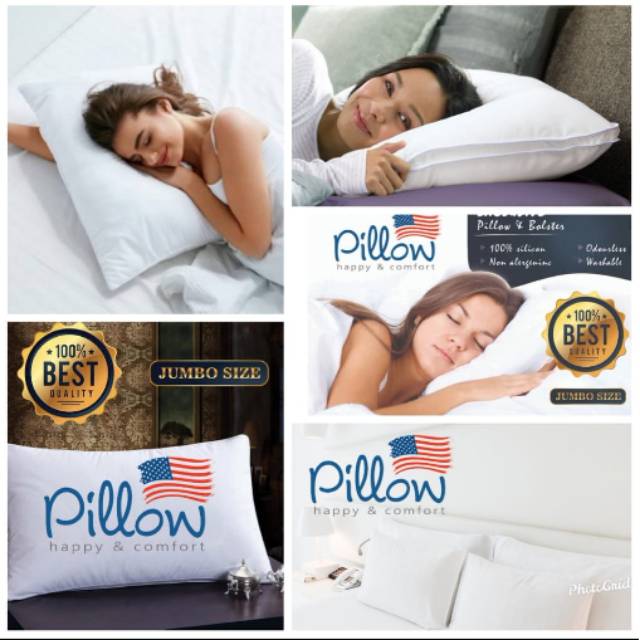 Bantal guling silikon hotel pillow size jumbo 100% berkualitas