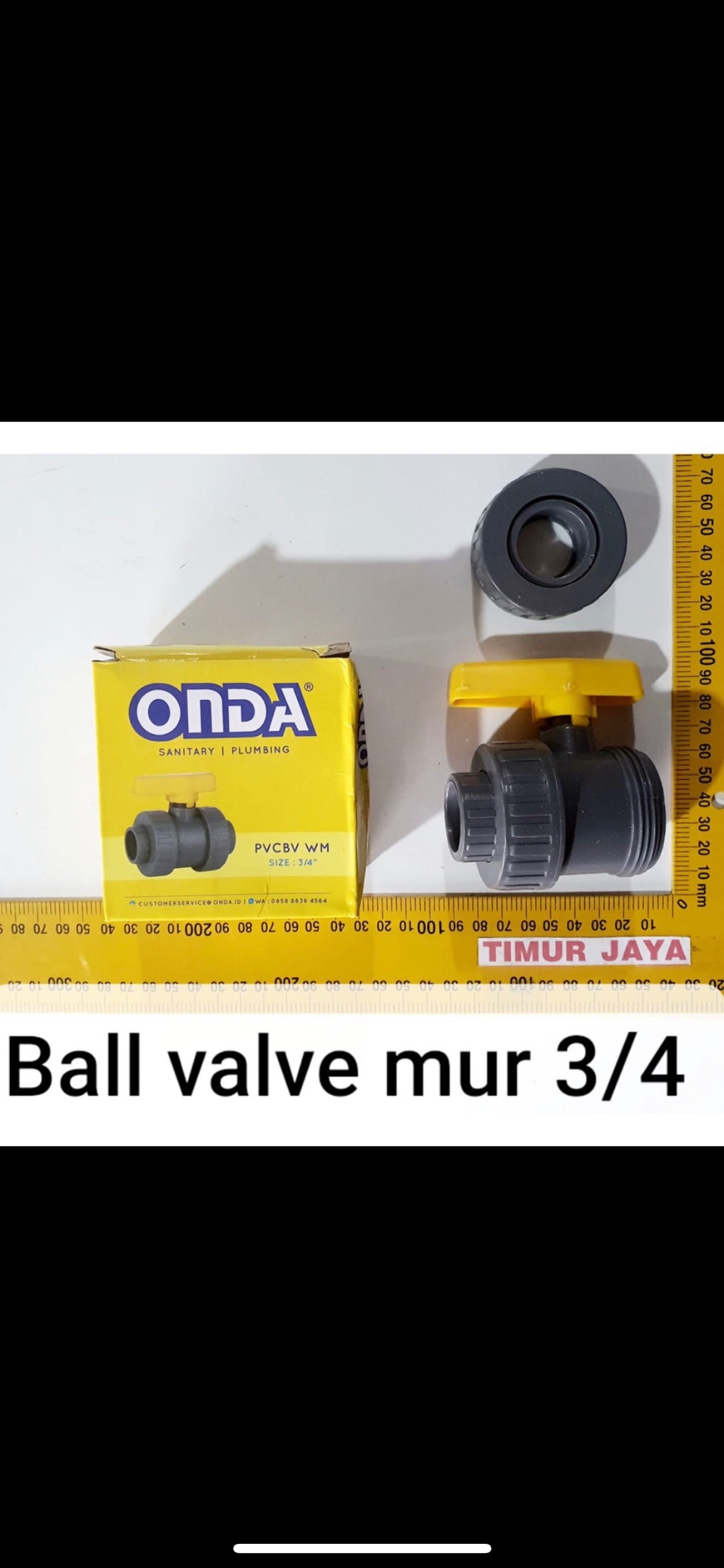 Stop Kran Water Mur Onda Pvcbc Wm 3/4 Inch Pvc Ball Valve Watermoor