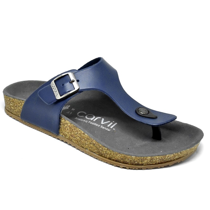  CARVIL  BENZO  01 M NAVY SANDAL  FOOTBED MAN Shopee Indonesia