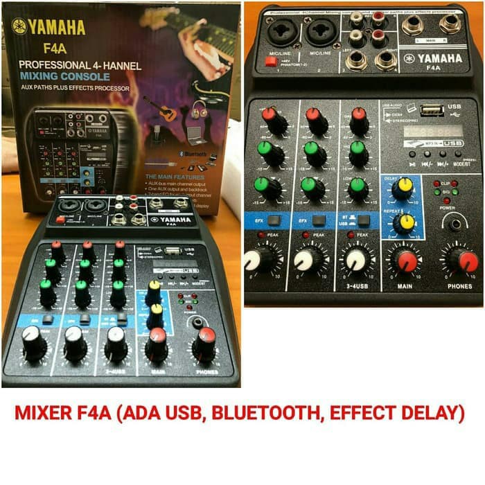 Super Promo Mixer Audio 4 Channel Yamaha F4A Bluetooth Usb