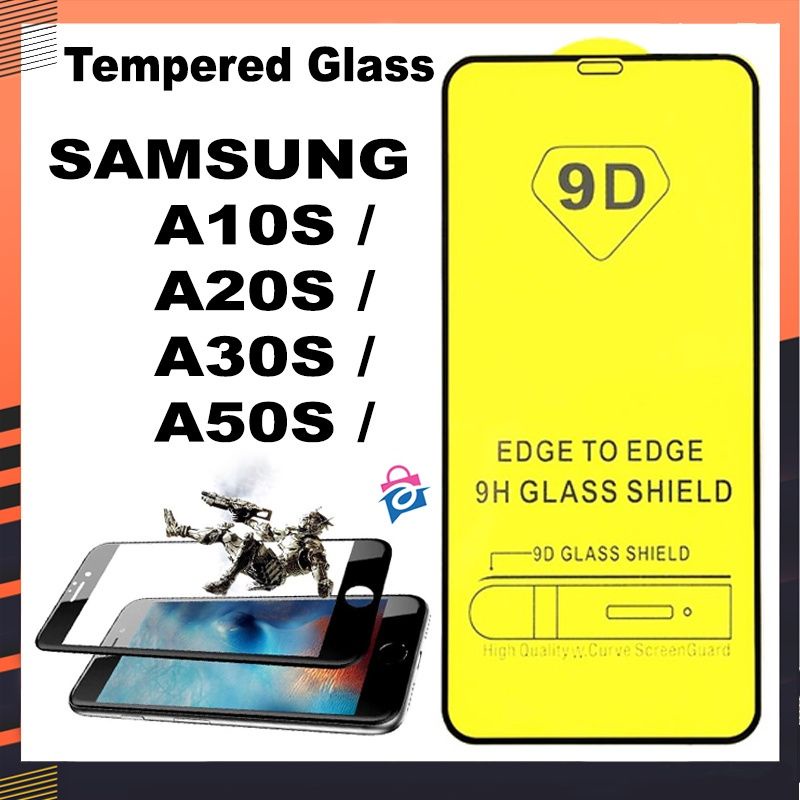 TEMPERED GLASS 5D/6D/9D FULL COVER SAMSUNG A10S/A20S/A30S/A50S