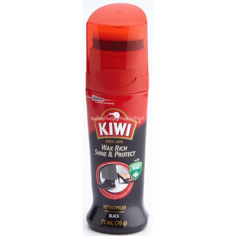 Kiwi Wax Rich Shine And Protect 75ml Black Netral Semir Sepatu Intstan Semir Cair Hitam 75 ml Kiwwi Black Polish