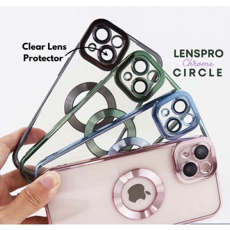 Ultra Plated LENSPRO CHROME Electric plated Case Iphone 11 12 13 Pro Max XR X XS XS MAX Casing  Pelindung Silikon HP Lens Pro