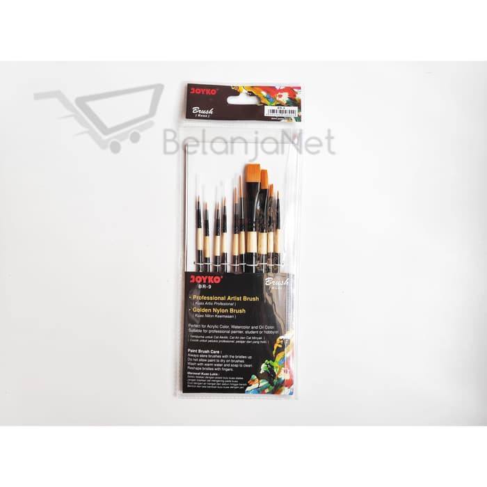 Kuas Lukis Artis Profesional Joyko BR-9 set 10 PCS