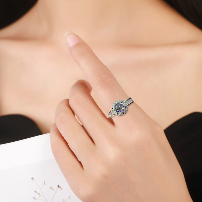 Fancyqube Cincin Wanita Hias Batu Cubic Zirconia Untuk Pesta Pernikahan