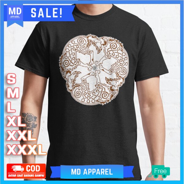 Kaos Viking Wolves - Viking wolves T-Shirt Premium