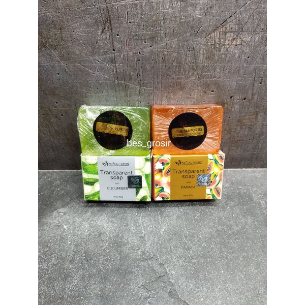 Sabun metal fortis transparant 85gr ( 12 pcs )